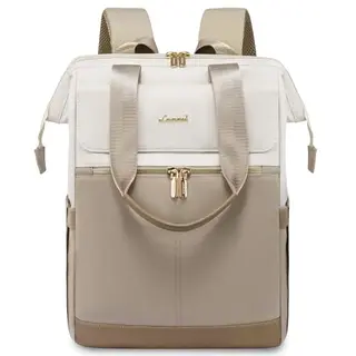LOVEVOOK Rucksack Damen, Wasserdichter Laptop Schulrucksack 2 in 1, Elegant Tagesrucksack für Uni und Büro