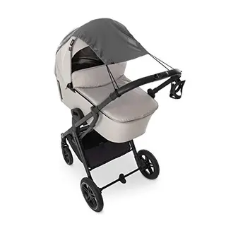 Hauck Universal Sonnensegel Grey – UV-Schutz für Kinderwagen, Buggy & Babywanne, flexibel verstellbar, faltbar und waschbar