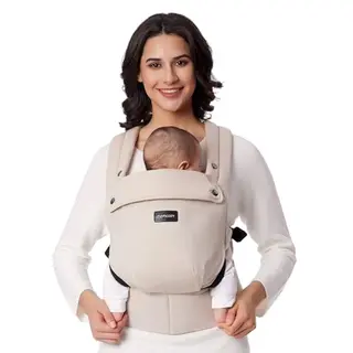 Momcozy Babytrage – Ergonomische Trage für Kleinkinder (3-24 Monate) – Leicht & Luftdurchlässig, Khaki