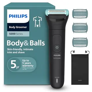 Philips Bodygroom Series 5000 – Trimmer für Männer, 100% duschfest, ideal für Intimbereich, 100 Min. Laufzeit