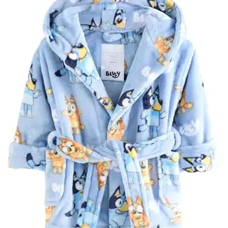 NEXT Mädchen Fleece-Morgenmantel Bluey Blau