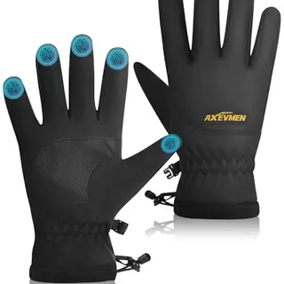 AXEVMEN Thermo Fahrradhandschuhe für Herren & Damen, Touchscreen geeignet