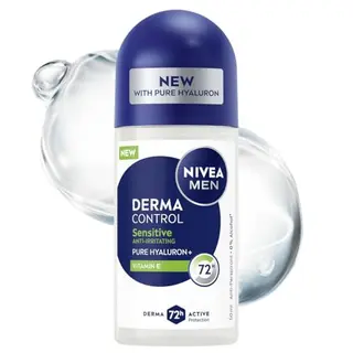 NIVEA MEN Derma Control Sensitive Antitranspirant Roll-On - 72h Schutz, 50ml