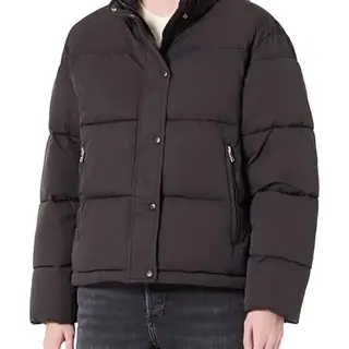 Replay Damen Steppjacke mit Stehkragen, Schwarz, L