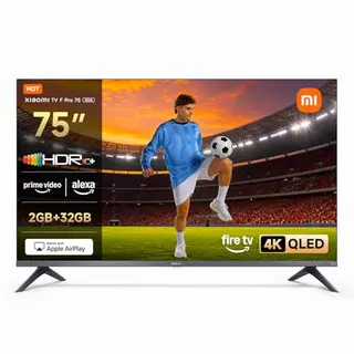 Xiaomi TV F Pro 75 Zoll 4K UHD QLED Smart TV mit Alexa, HDR10+, 120Hz Game Mode, Sprachsteuerung, Apple AirPlay