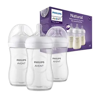 Philips Avent Babyflaschen Natural Response – 3er Set, 260 ml, BPA-frei, für Neugeborene