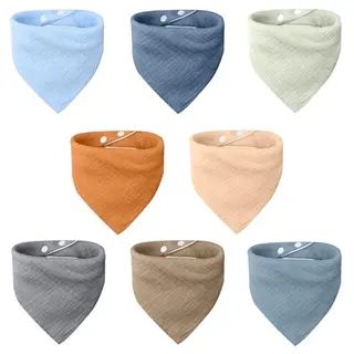 VOMARHUG 8er Set Muslin Baby Lätzchen - Super saugfähige Halstücher für Säuglinge und Kleinkinder