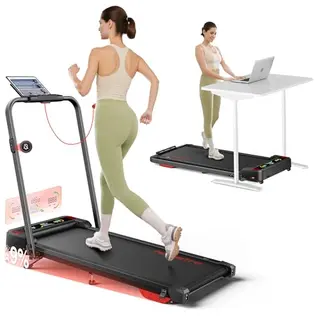 Klappbares Laufband mit 9% Steigung, 1–12 km/h, LED-Anzeige, App & Fernbedienung – Für Zuhause & Büro