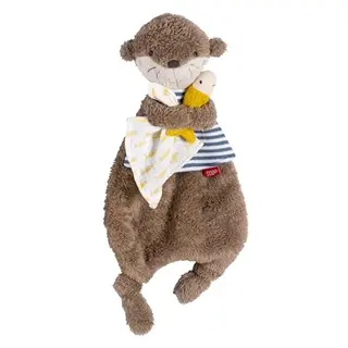 Fehn Schmusetuch Otter – Kuscheltier und Einschlafhilfe für Babys ab 0 Monaten
