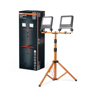 Osram LED Arbeitsleuchte mit Stativ, 2x50W, 9000lm, 4000K, höhenverstellbar bis 1,8m, IP65