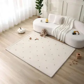 Wolkenweiche Baby-Spielmatte mit Blumenmuster 200x150cm