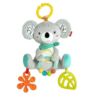 Fehn Koala Spielzeug - Motorikspielzeug mit Befestigungsring für Babys ab 3 Monaten