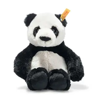 Steiff Ming Panda Kuscheltier 27 cm - Weich und Waschbar, Weiß/Schwarz