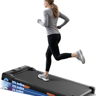 UMAY Walking Pad mit 15% Steigung, 10 km/h Laufband für Zuhause, leiser Motor, für bis 136 kg