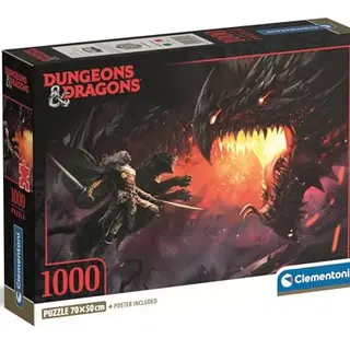Clementoni Dungeons & Dragons Puzzle 1000 Teile für Erwachsene - 70 x 50 cm