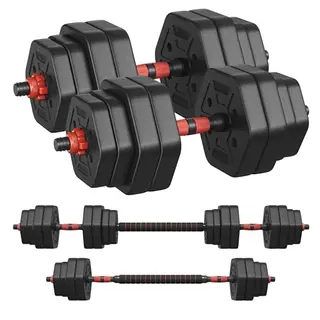 SONGMICS Hantelset, 30 kg Hexagon Kurzhanteln für Zuhause und Fitnessstudio, tintenschwarz