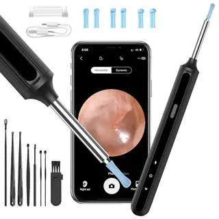 Ohrenschmalz Entferner Otoskop, Qimic WiFi Ohrreiniger, HD Drahtlos Wasserdicht für iPhone und Android