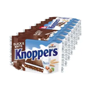 Knoppers Black & White dunkle Waffelschnitten mit Kakao 8x25 g