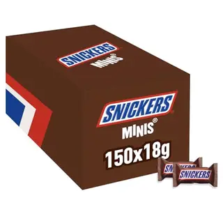 Snickers Schokoriegel mit Erdnüssen, Karamell – Großpackung, 150 x 18 g