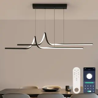 OTREN Pendelleuchte 100cm dimmbar mit Fernsteuerung & APP