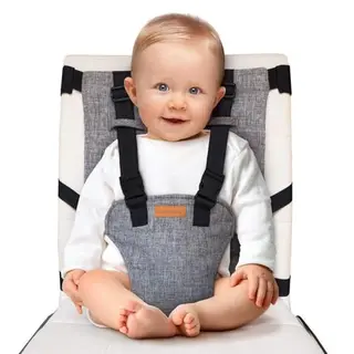 Tragbare Sitzerhöhung für Baby, klappbarer Hochstuhl mit Sicherheitsgurt, ideal für Reisen und Camping