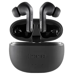 Intenso Black Buds TWS True Wireless Kopfhörer mit Active Noise Cancelling, 35 Std. Wiedergabe, klein