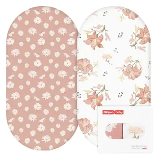 GLLQUEN 4er Pack Spannbettlaken für Kinderwagen 81x41 cm, Mikrofaser, Öko-Tex