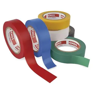 EMOS PVC-Isolierband Mix 6er Pack, 15mm x 8m – Selbstklebendes, Multicolor, Hoch Haftend & Spannungsfest
