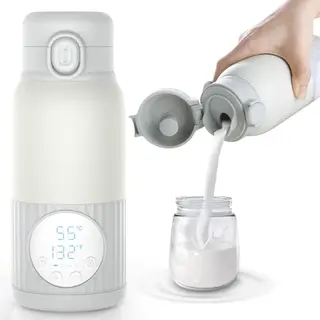 APZOKI Tragbarer Flaschenwärmer für Baby, Akku 380ml, Schnellaufheizung, temperaturregelung, lange Laufzeit, USB-C, auslaufsicher, Geschenk