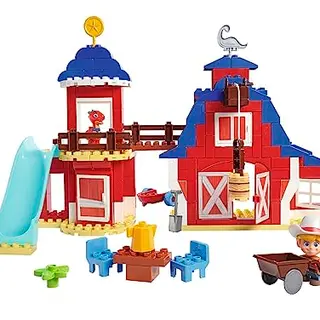 Big-Bloxx Dino Ranch Clubhaus Spielset mit 168 Bausteinen, Spielfigur Jon, Dino Blitz und Zubehör für Kinder von 18 Monaten bis 5 Jahre