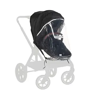 Hauck Universal Kinderwagen Regenschutz mit Reflektierender Umrandung und Belüftungsfenster (Transparent)