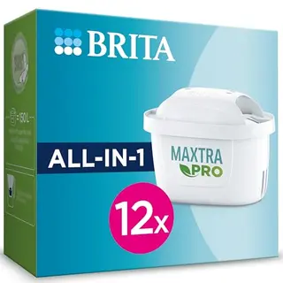 BRITA MAXTRA PRO Filterkartuschen – 12er Pack für frisches Wasser, kompatibel mit allen BRITA Kannen