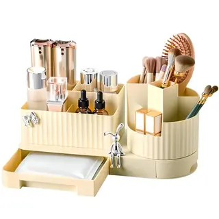 REFORUNG Kosmetik Make-up Organizer 360° drehbar - Multifunktionale Aufbewahrung für Schminktisch und Bad
