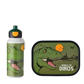 Mepal Pausenset Campus - Trinkflasche & Brotdose mit Dino-Design