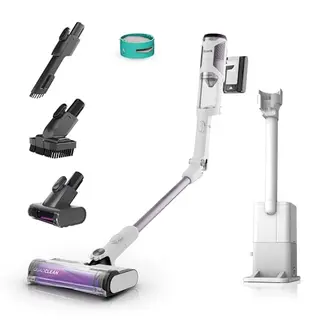 Shark Detect Clean & Empty Akku-Staubsauger, kabellos, bis 60 Min., für Tierhaare & Allergiker, mit LED-Licht & 3 Aufsätzen, weiß