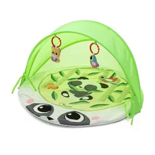 Chicco Spielmatte Magic Forest, Baby Aktivitätendecke mit Panda-Matte, klappbares Verdeck, atmungsaktives Netz, für drinnen und draußen