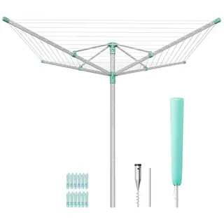 SONGMICS Wäschespinne, höhenverstellbar, 50 m Wäscheleine