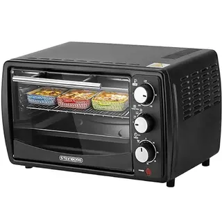 Steinborg® Mini Backofen 13 Liter mit Timer - 1.200 Watt, Ober- und Unterhitze, stufenlose Temperaturregelung bis 230°C