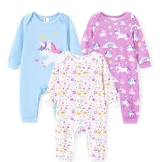PATPAT Baby 3-teiliges Set - Strampler für Jungen/Mädchen, Schlafanzug ohne Füße, Geschenkidee für Neugeborene