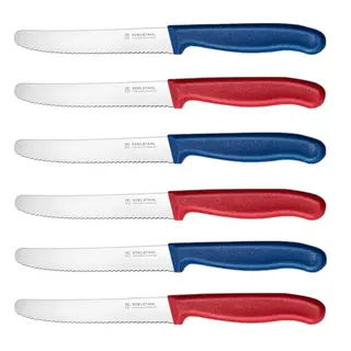 Targzier Frühstücksmesser-Set, 6 Stück, Edelstahl, Mehrfarbig, Spülmaschinenfest