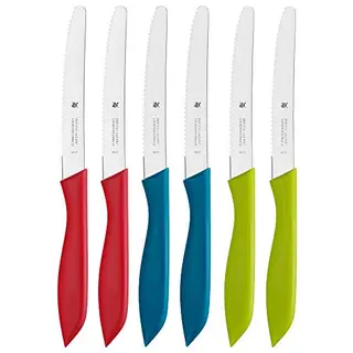 WMF Classic Line Frühstücksmesser Set 6-teilig, 23 cm, mit Wellenschliff und Kunststoffgriff