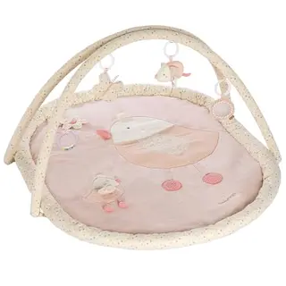 Fehn 3-D-Activity-Decke Vogel – Spielbogen mit 5 Spielzeugen für Babys ab 0 Monaten