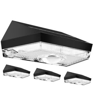 4er Set wasserdichte Solarlampen für Außen, warmweiß mit 3000K/4000K/6000K oder RGB-Farben, ideal für Garten, Zaun und Terrasse