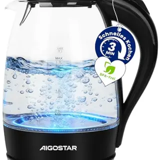 Aigostar Adam Wasserkocher Glas 1,7L BPA-frei