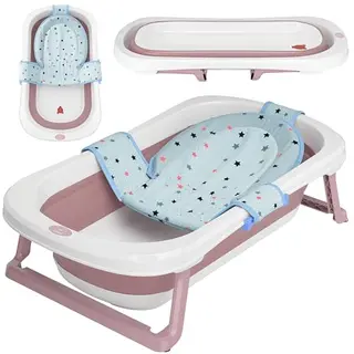 Beartop Faltbare Babywanne, Neugeborenen-Badewanne in Grau