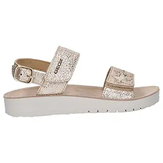 Geox Mädchen J Costarei Gi Sandalen, Gold, 35 EU