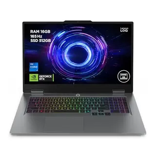 Lenovo LOQ Gaming AI Laptop | 17.3" Full HD 165Hz | NVIDIA GeForce RTX 5070 | Intel Core i7-14700HX | 16GB RAM | 512GB SSD | Ohne Windows | QWERTZ | 24-Zonen-RGB-Tastatur | Grau | 3 Monate Game Pass