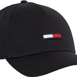 Tommy Jeans Unisex Cap TJU Flag Basecap, Schwarz
