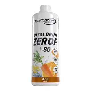 Best Body Nutrition ZEROP Vital Zuckerfreies Getränkekonzentrat, 1L für 80L Fitness Drink mit Vitaminen, kalorienarm