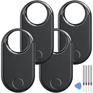 Tracker Tags 4er-Pack für iOS & Apple Find My - Schlüssel, Koffer, 100dB, Austauschbare Batterie